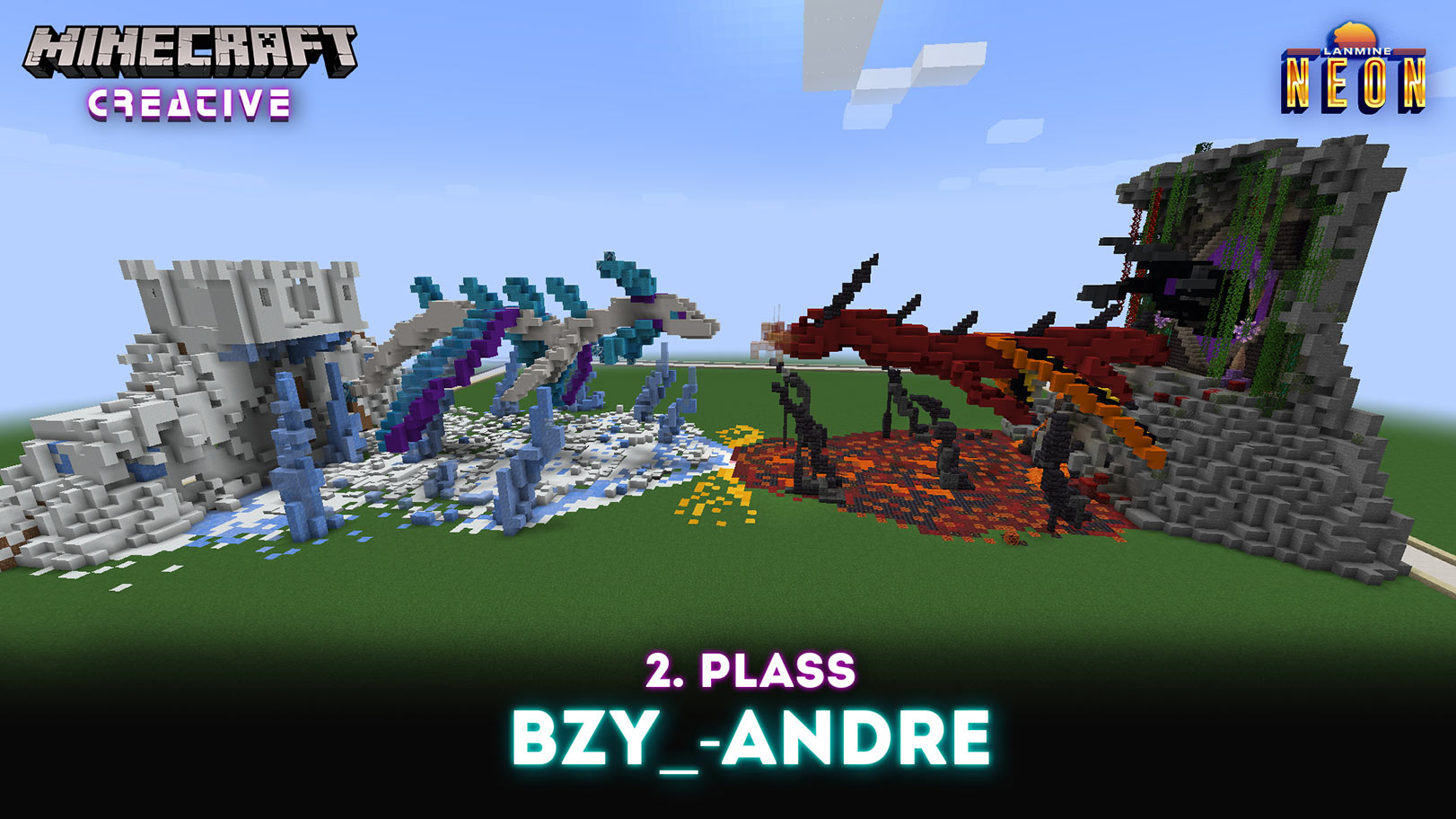 Bilde av 2. plass til Minecraft turneringen, innsendt av Bzy - Andre